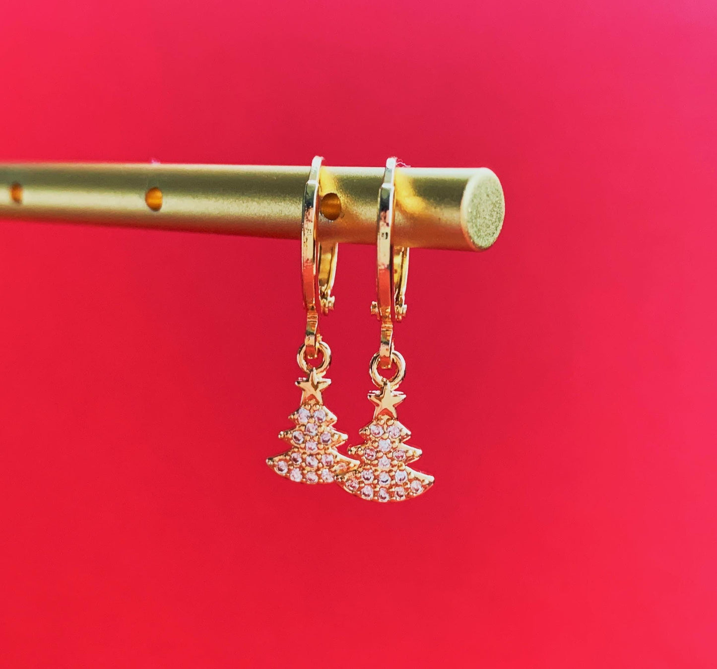 Dainty Christmas Tree Earrings