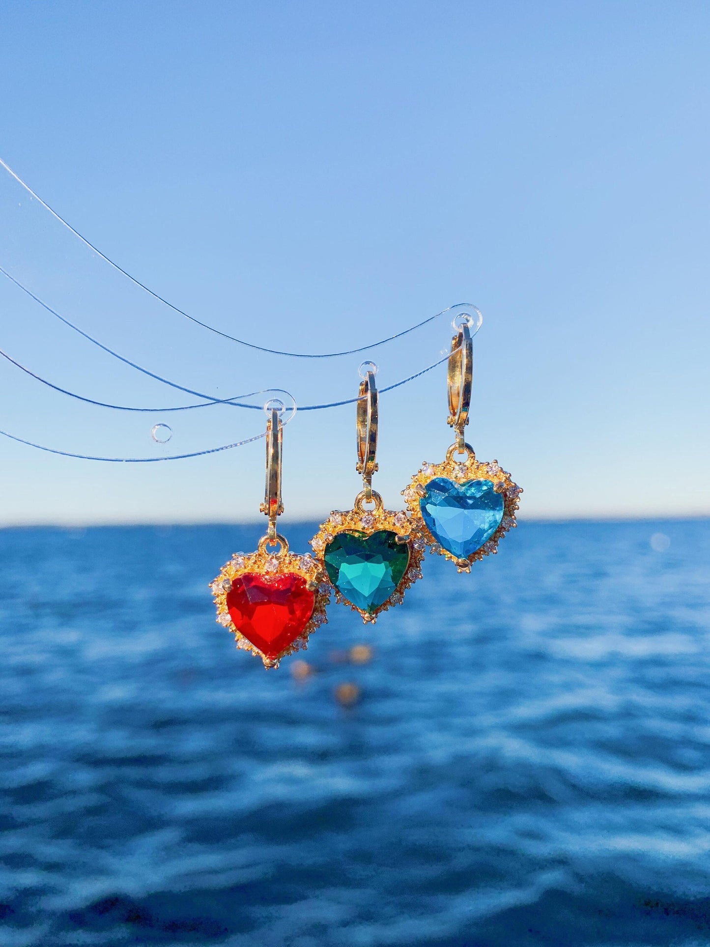 Dainty Heart Dangle Earrings