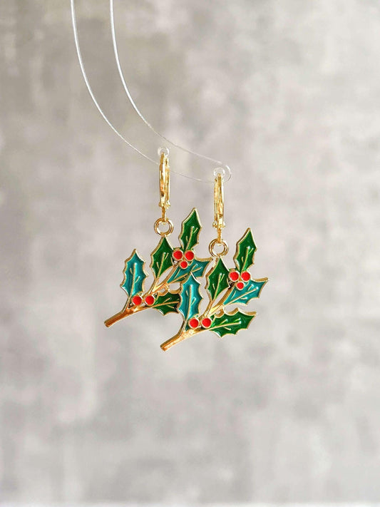 Unique Mistletoe Earrings