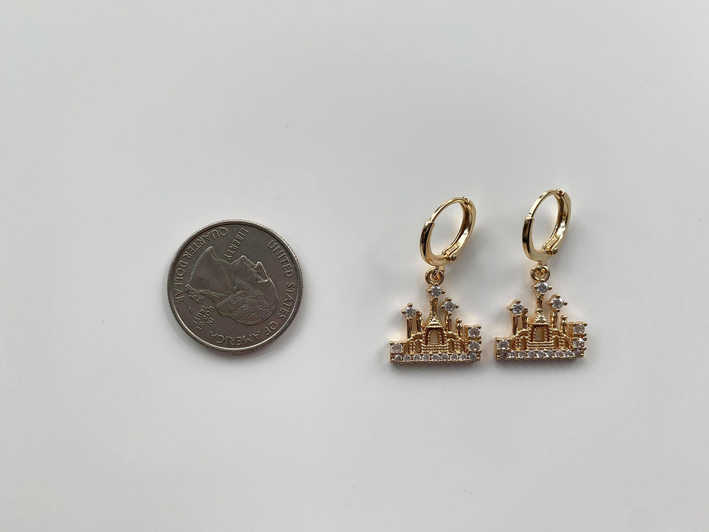 Unique Dainty Castle Earrings