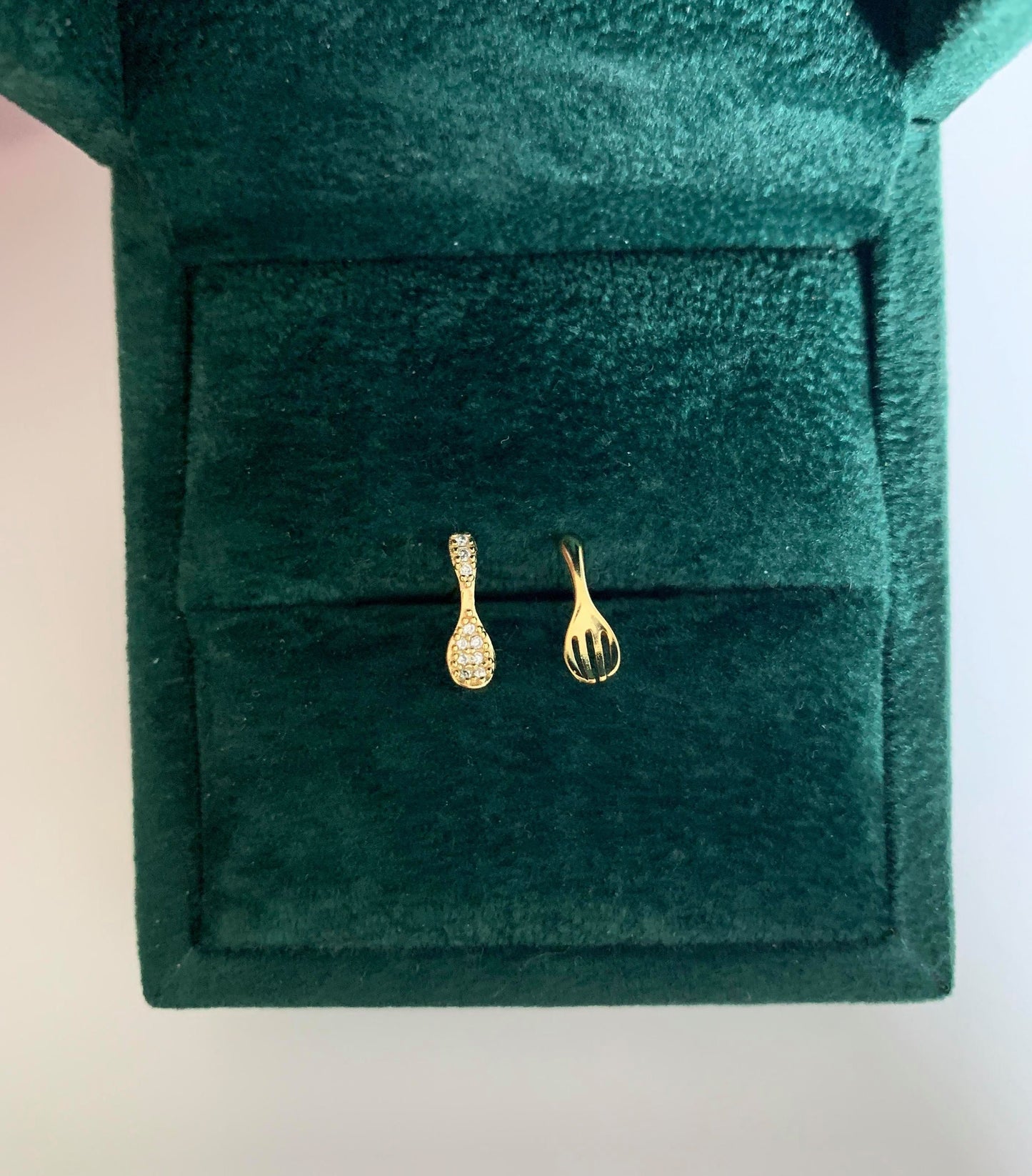 Mini Fork and Spoon Stud Earrings