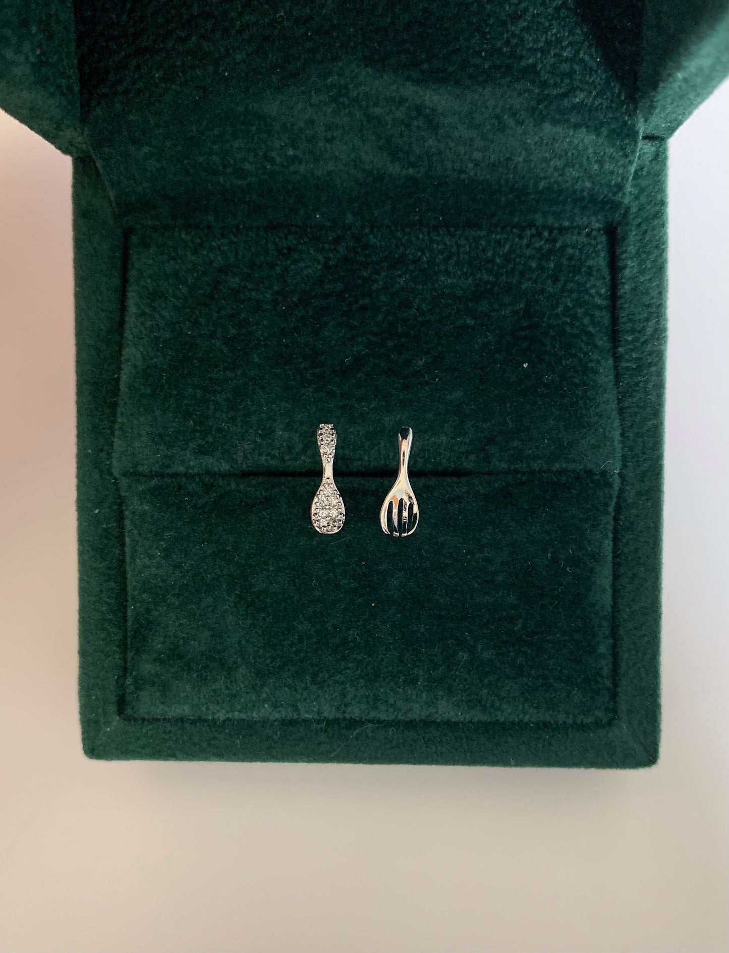 Mini Fork and Spoon Stud Earrings