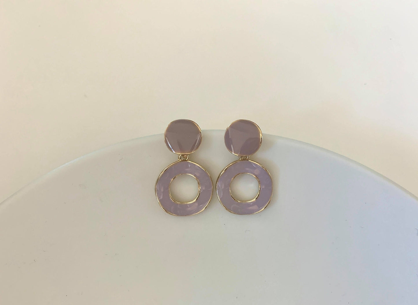 Minimalist Purple Hoop Earrings