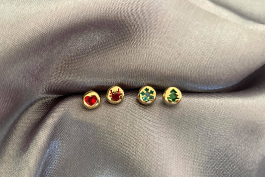 Dainty Mini Christmas Stud Earrings
