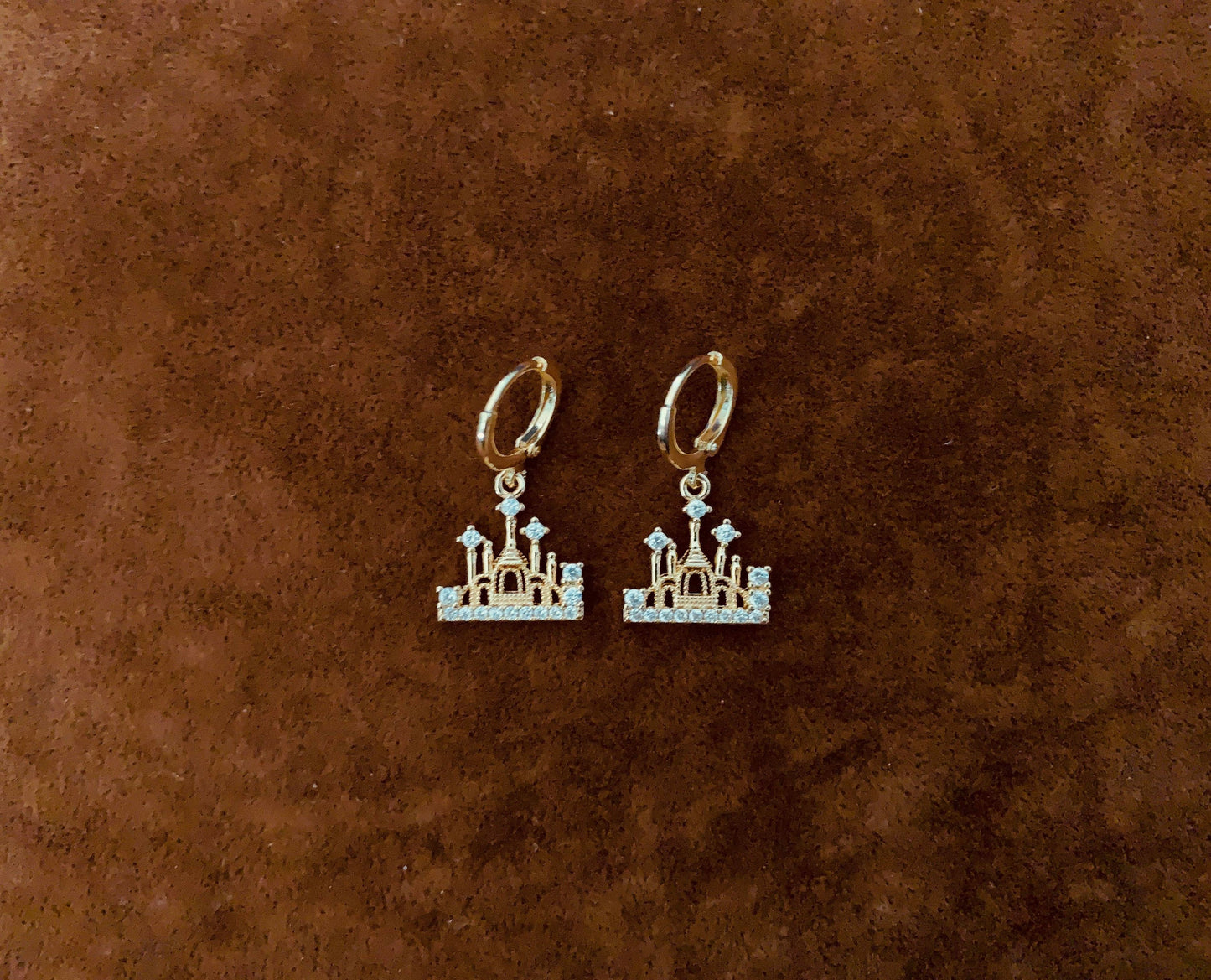 Unique Dainty Castle Earrings