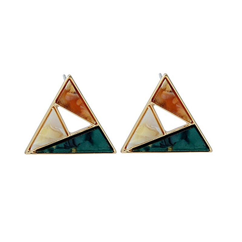 Fun with Colors Triangle Stud Earrings