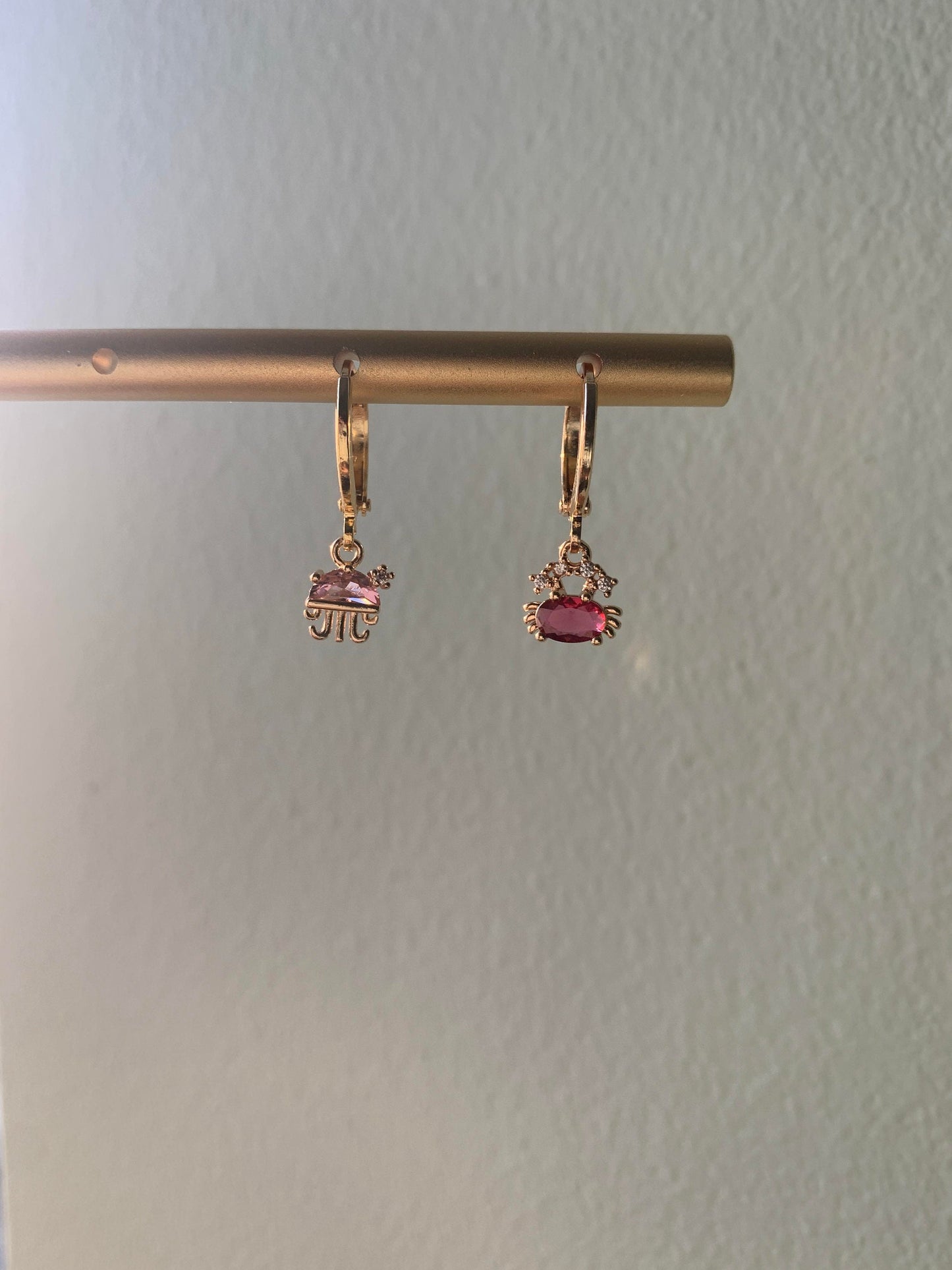 Dainty Mini Jellyfish & Crab Huggie Hoop Earrings