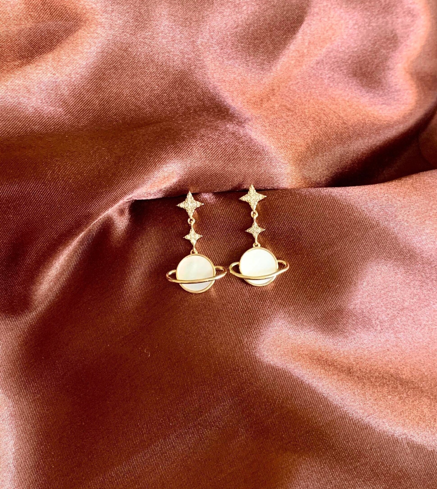 Dainty The Saturn Earrings