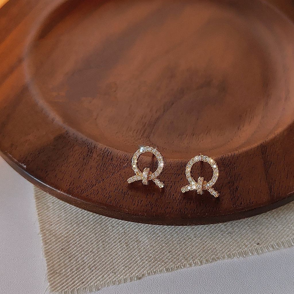 Dainty The Knot Stud Earrings