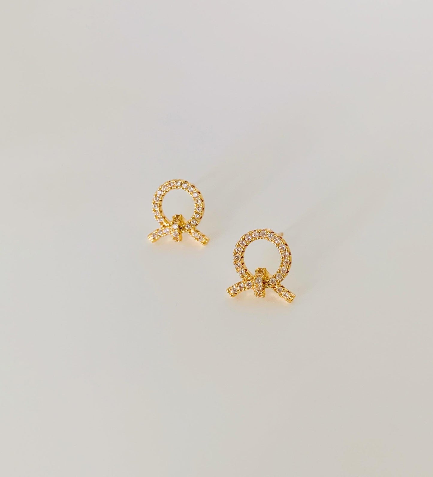 Dainty The Knot Stud Earrings