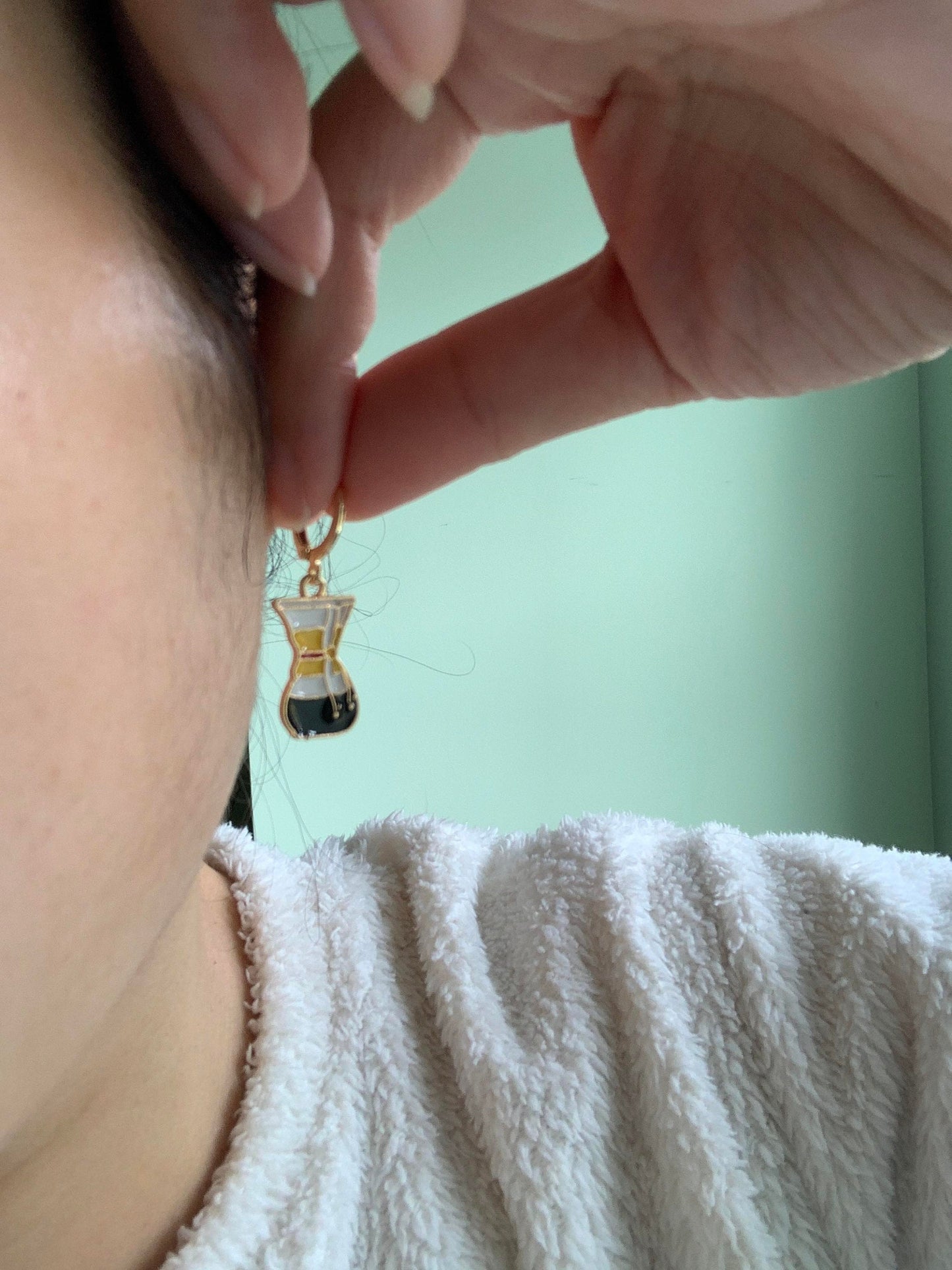 Unique Mismatch Pourover Coffee Earrings