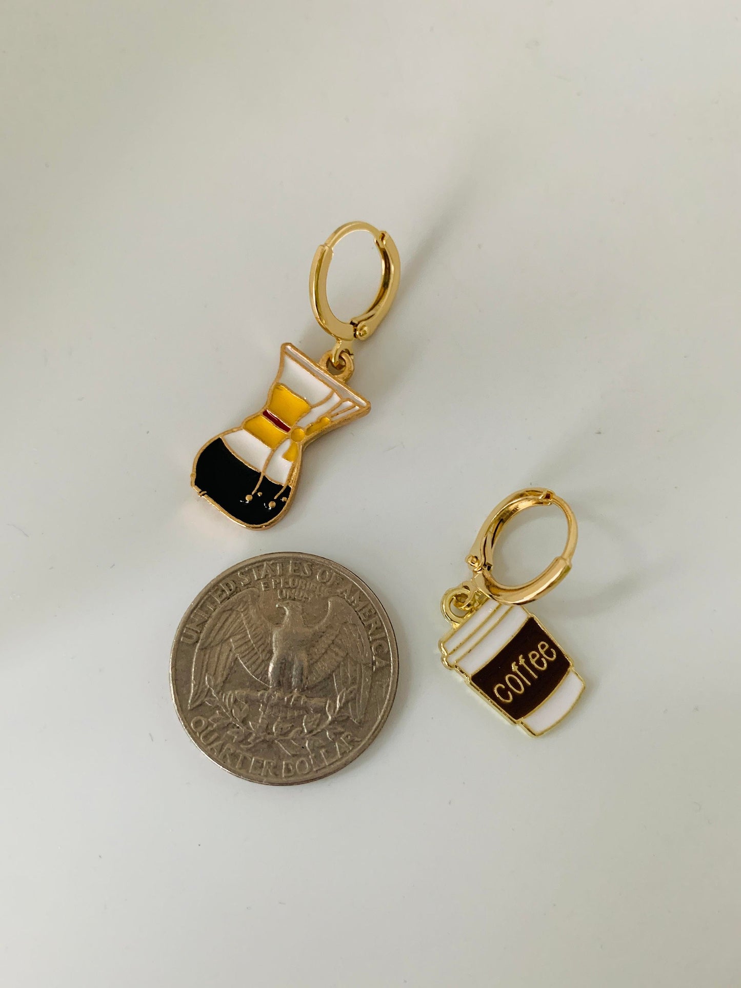 Unique Mismatch Pourover Coffee Earrings