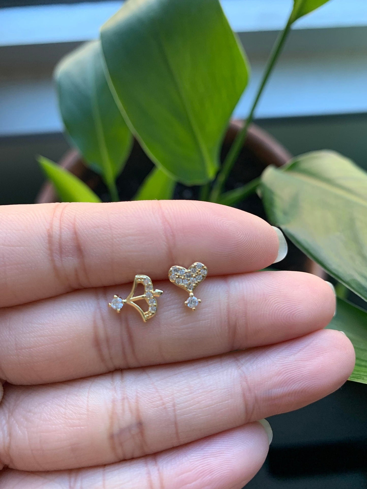 Dainty Cupid Stud Earrings