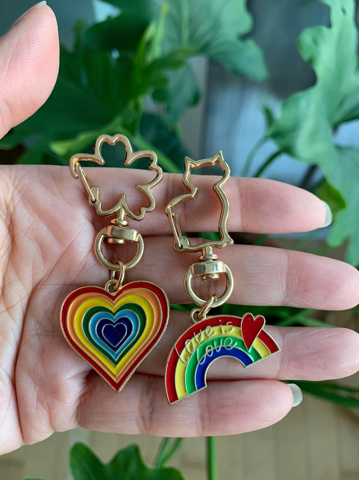 Love is Love Rainbow Keychains Set