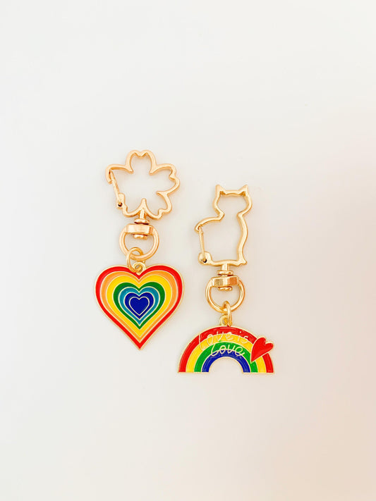 Love is Love Rainbow Keychains Set
