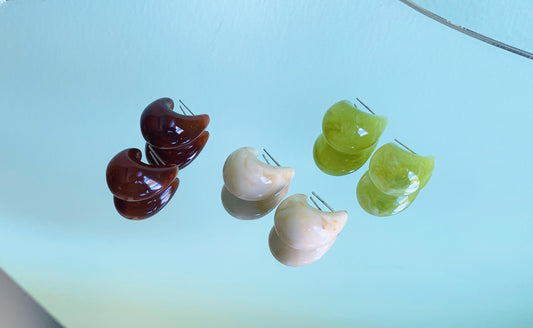 Unique Macaron Color Stud Earrings