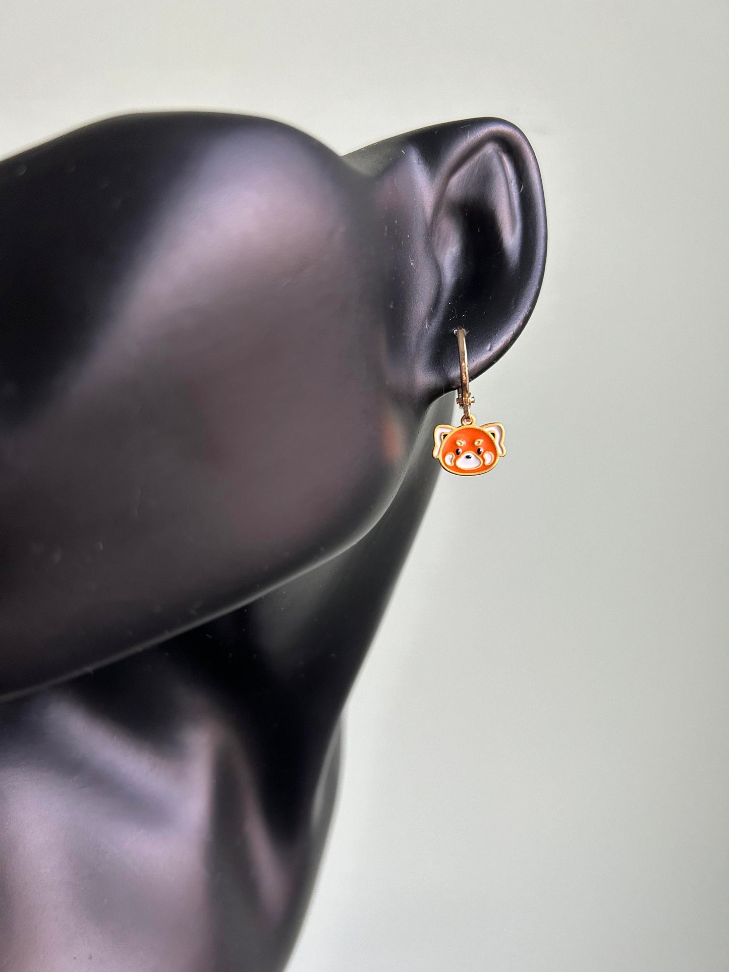 Unique Red Panda Earrings